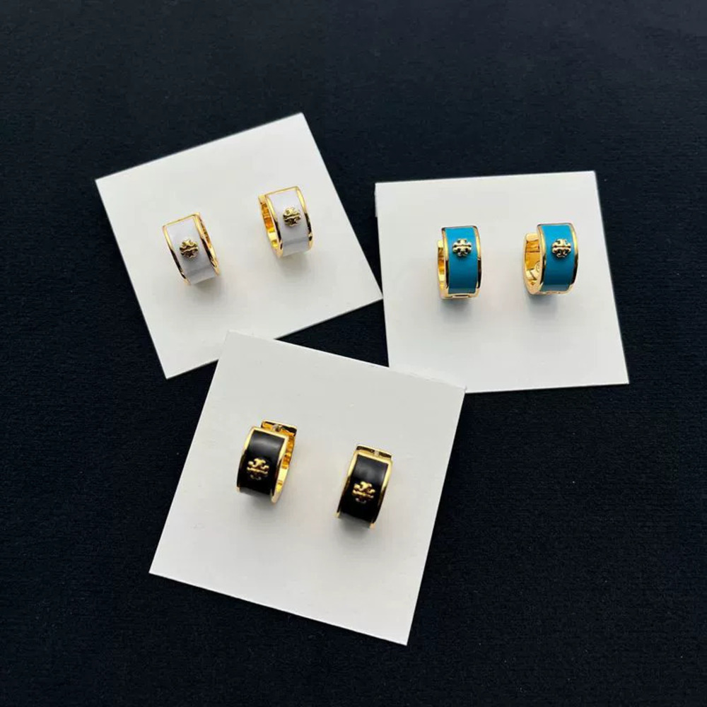 Tory Burch Cold Style 3D Double Metal Earrings